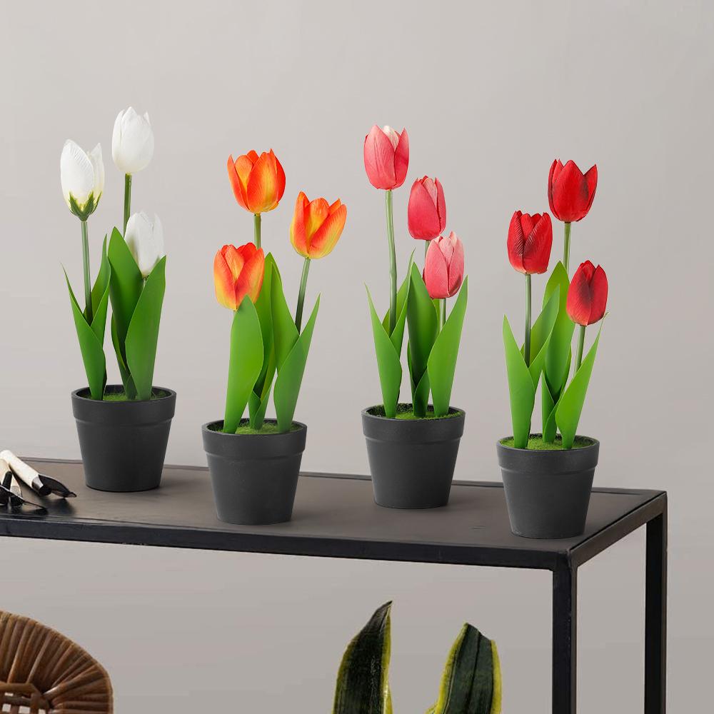 Mini Artificial Potted Flowers Bonsai - Lifelike Table Decor for Home & Garden, Fake Plant Ornaments