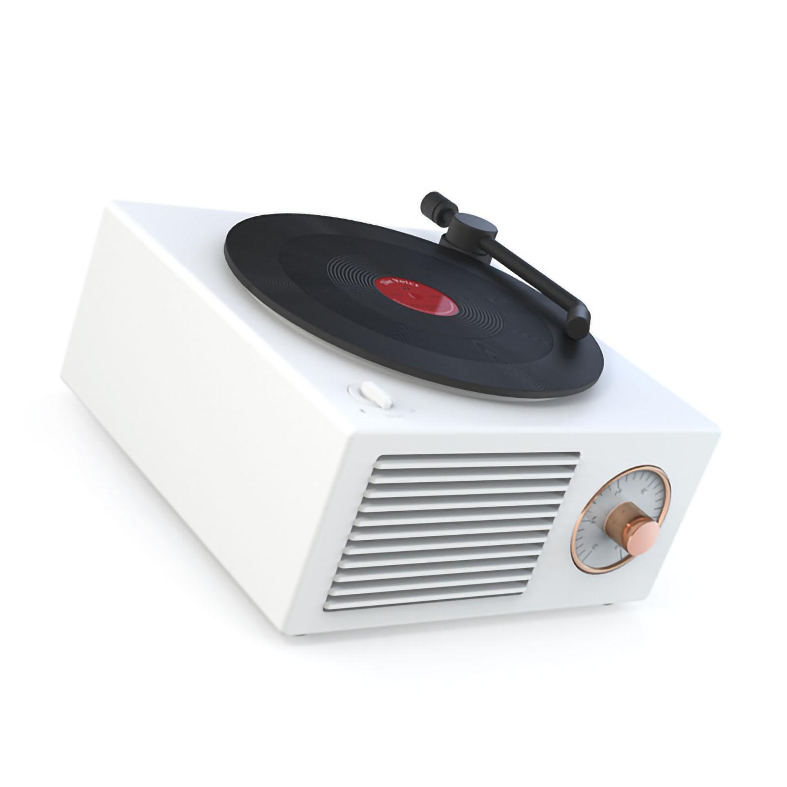 

Мини Bluetooth-динамик Инновационный ретро-портативный беспроводной Bluetooth-динамик с насыщенными басами и HD белый