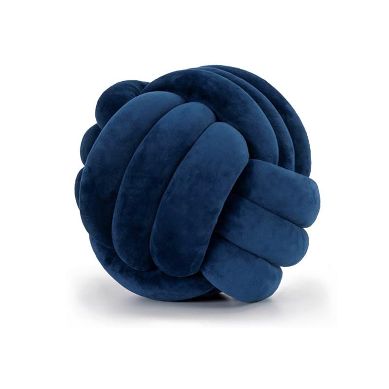 Velvet Knotted Ball Round Pillow - Decorative Tassel Accent Pillow for Sofa, Bed, Living Room, Boho Home Decor