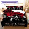 Name Custom Slipknot Pattern Bedding Set Quilt Cover Pillowcase Home Decor Gift (1 * Duvet Cover + 2 * Pillowcase, Without Core)
