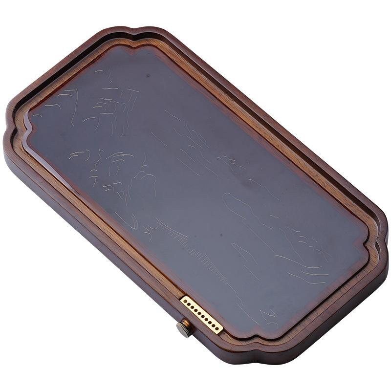 Color Changing Solid Wood Tea Tray Heat Changing Tea Tray Household Small Tea Table