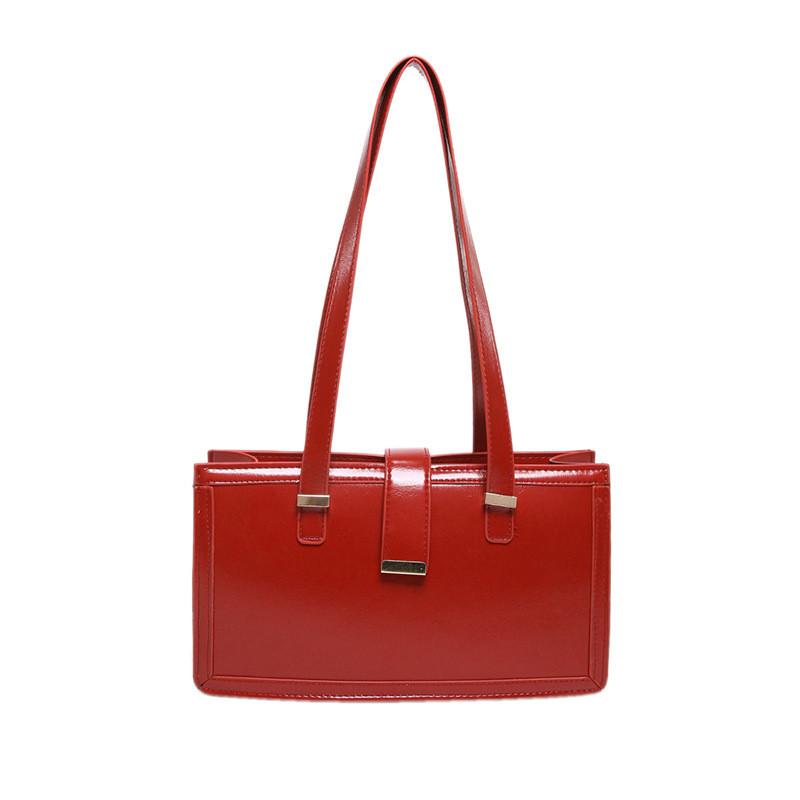 Chic Vintage Style Shoulder Bag For Women In Black White Red Brown Unique Design