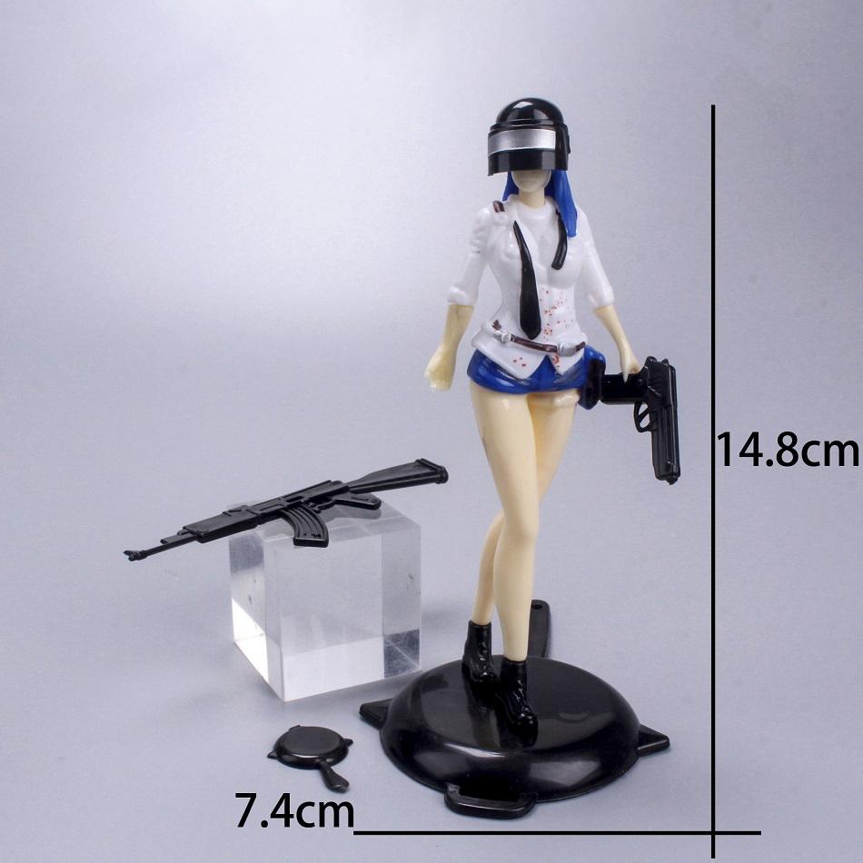 Spiel PLAYERUNKNOWN'S Tortenaufsatz Anime-Figur PUBG Party Alles Gute zum Geburtstag Tortendekoration Zubehör PVC-Ornamente Junge Kinder Geschenk