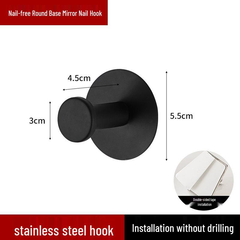 Stainless Steel No-Drill Wall-Mounted Towel and Toilet Paper Holder