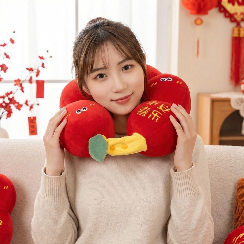 Children's Gifts Tanghulu Shape U-shaped Pillow Ergonomics Portable Travel Neck Cushion Cute Airplane Nap Pad Car