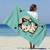 1pc, Oversized Soft Beach Towel in a Cartoon Cat Style, Featuring a Star Print Design, Made of Ultra-Fine Microfiber, Quick-Dryi