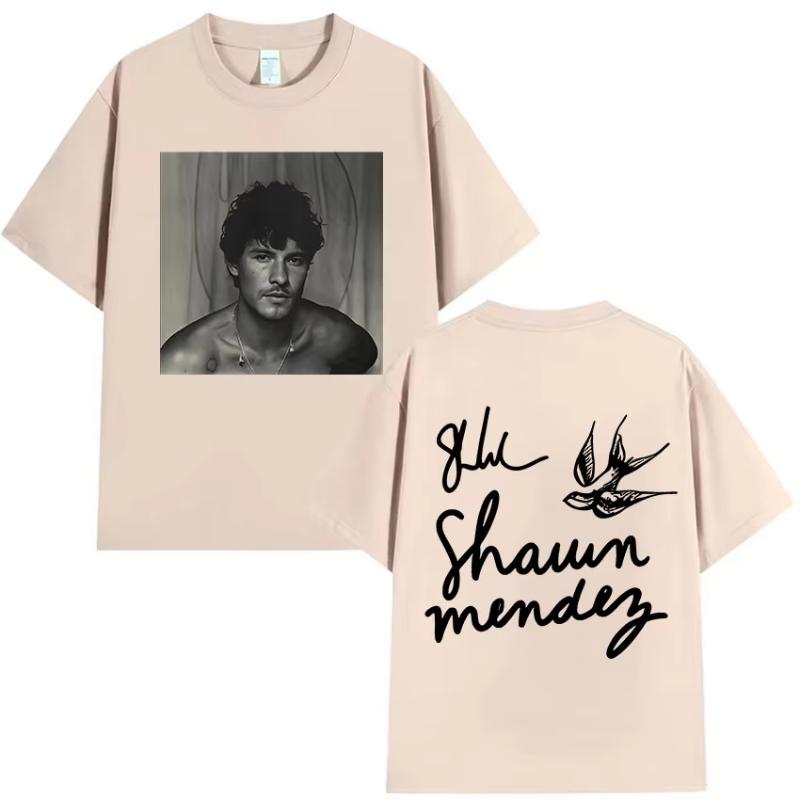 Rapper Shawn Unisexdes Tour 2025 Nuova Maglietta Grafica Album Unisexs Hip Hop Gotico Manica Corta Magliette Vintage Cotone Oversize