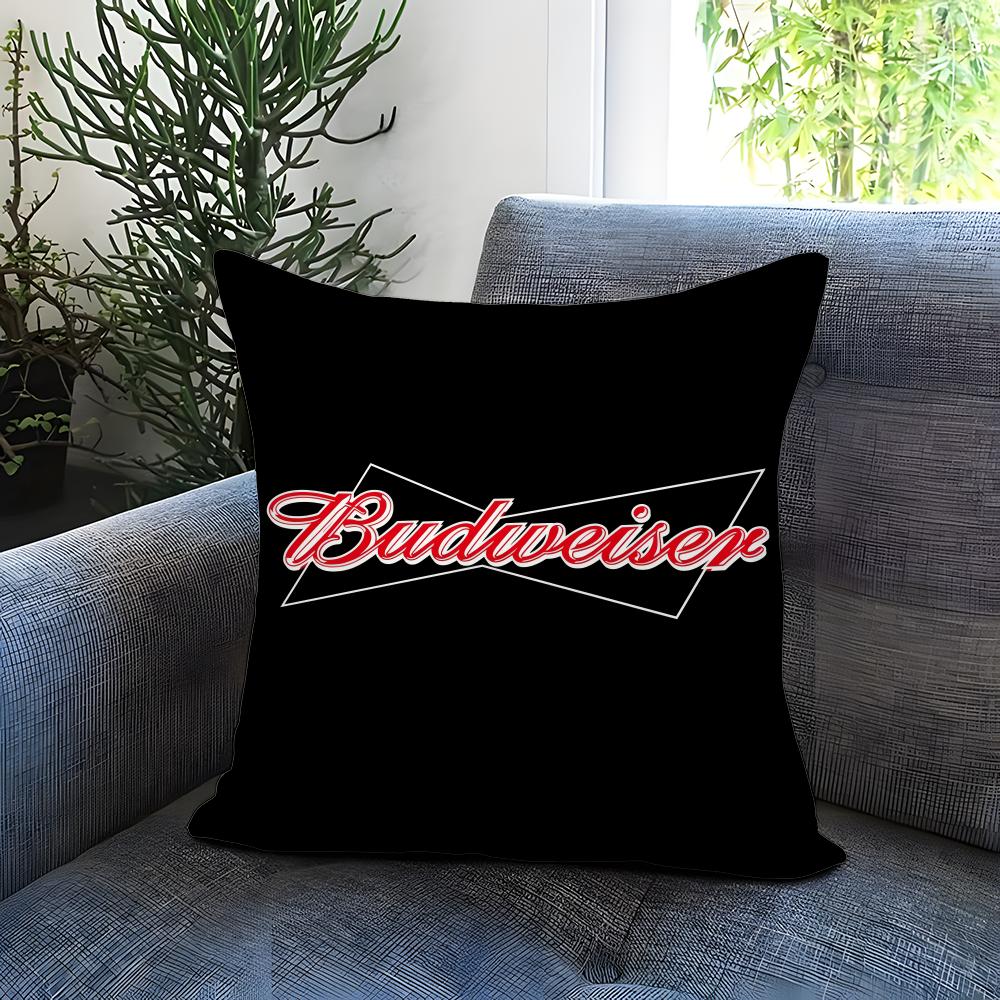 Trendy BBudweisered Cushion Cover Comfortable Reversible Pillow Cover Ideal for Car Sofa Bedroom  Beyond