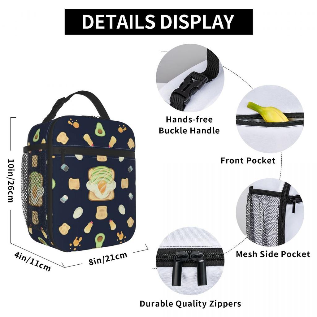 Avocado Brottasse Flasche Frühstück Isoliert Lunchtasche für Büro Kühltasche Thermisch Lebensmittelbox Tragetasche Auslaufsicher Lunchboxen Behälter