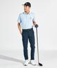 Shirt with SA00 [Munsingwear] Short-sleeved Collar, Pique, Stretch, Sweat-wicking, Quick-drying, Sunscreen, Golf, MG5SHS81M, Men's, (sax)