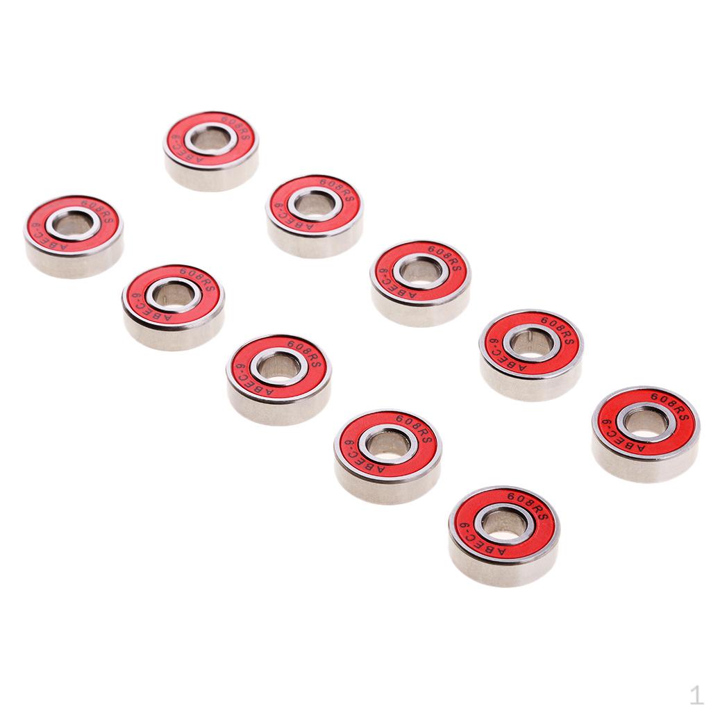 ABEC9 608RS Roller Skate Wheel Bearings Skatebaord Longboard Pack of 10