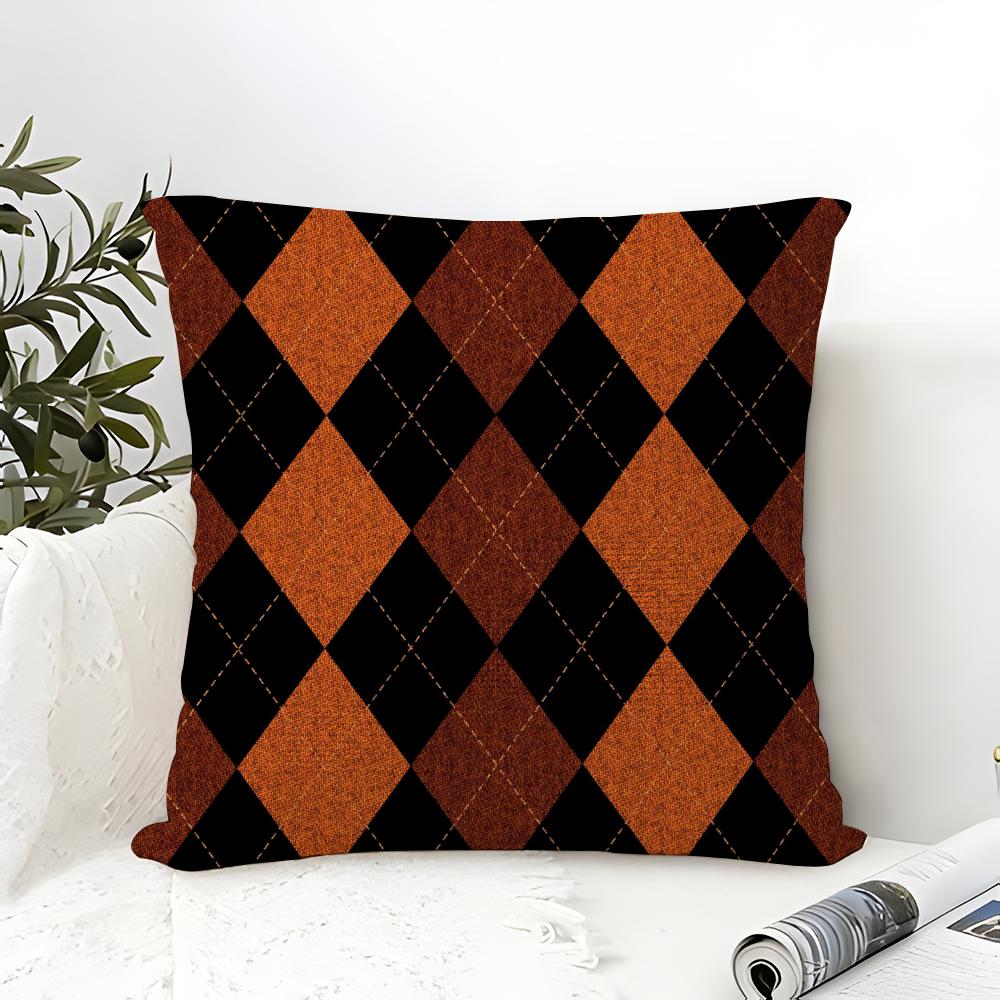 Classic British Argyle Pattern Pillow Case linen pillow case sofa home decor cushion cover cushion cove