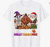 Happy Hallothanksmas Halloween Thanksgiving Christmas T-Shirt