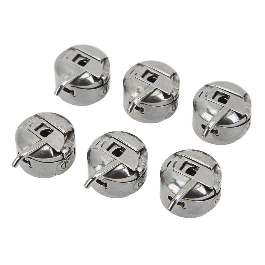 6Pcs Bobbin Case Iron Material Smoothing Surfaces Household Sewing Bobbin Case for Most Sewing Machines