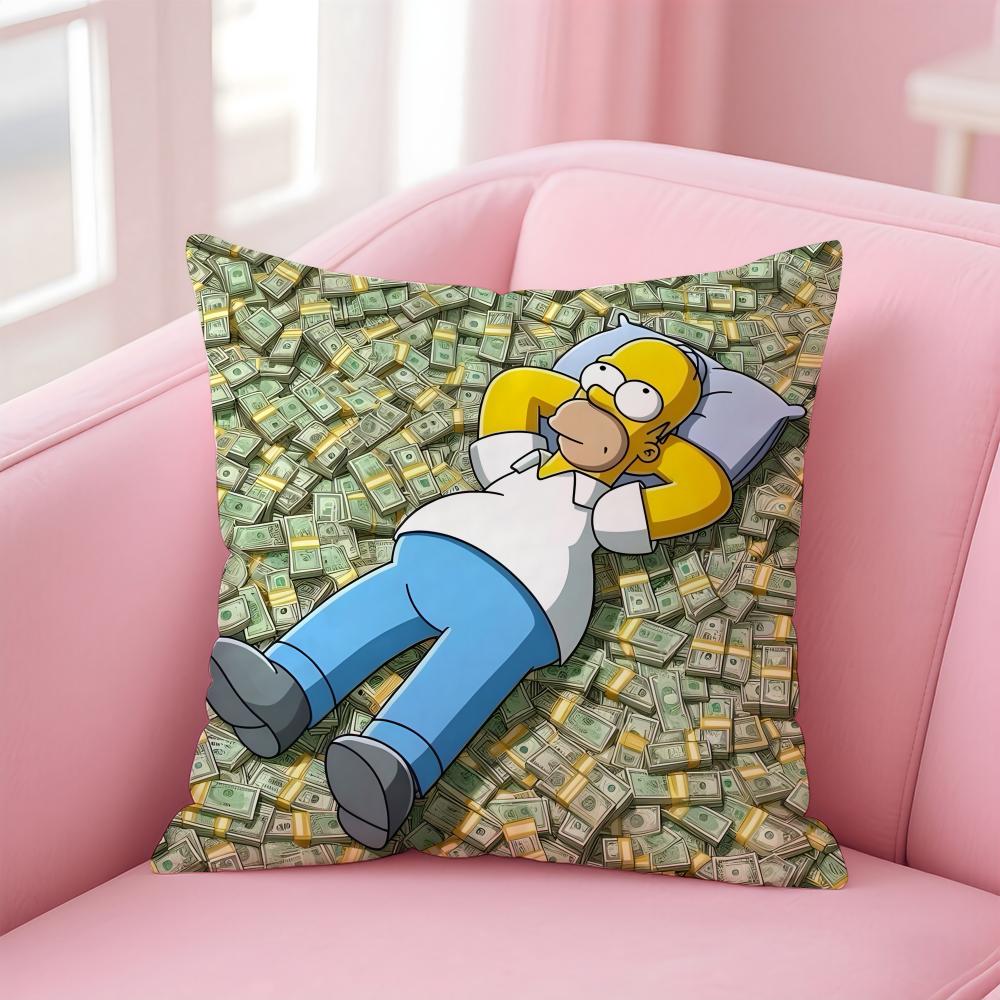 The Simpsons catoon cool TS Cushion Cover Comfortable Reversible Pillow Cover Ideal for Car Sofa Bedroom & Beyond