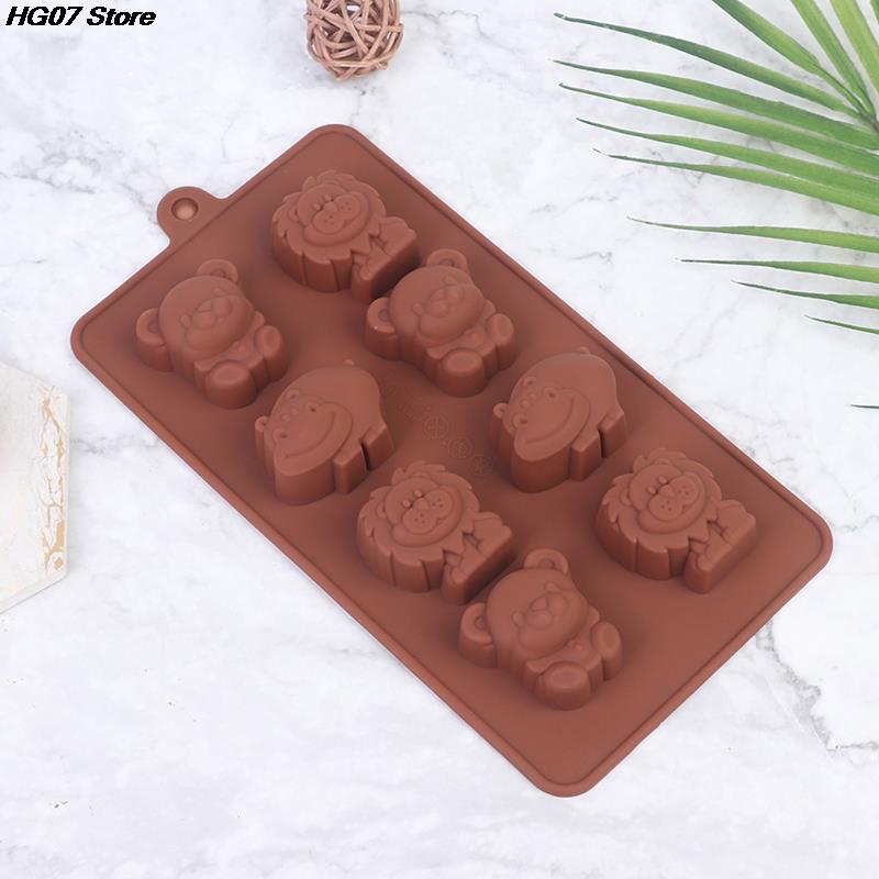 1PCS Animal Silicone Mold Hippo Lion Bear Shape Chocolate Soap Cake Decorating DIY Kitchenware Bakeware Ice Mold Baking Tools