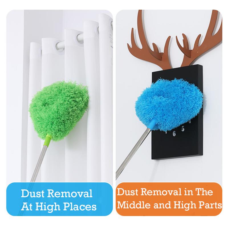 Rings Shape Ceiling Fan Duster Extendable Remove Dust Brush for Ceiling Walls Top Furniture Cleaner Househome Cleaning Tools