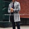 2025 Suit Collar Pocket Men's Coat Jacket Men's Large Size Windbreaker Autumn and Winter Woolen Coat
