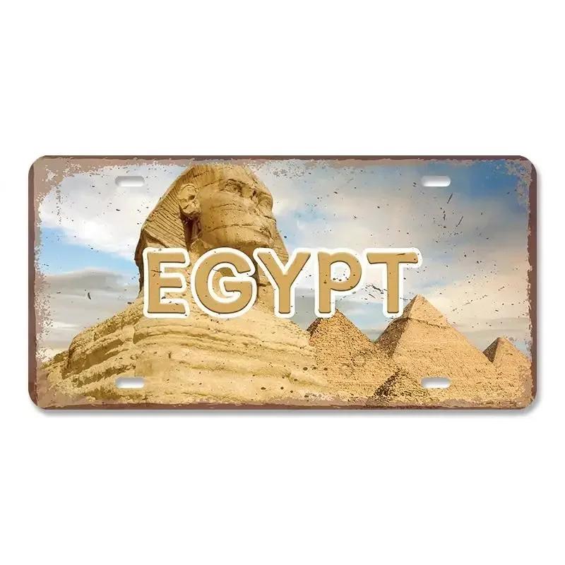 Vintage Metal Tin Signs Decors Country Capital City License Plate Retro America France Brazil Turkey Metal Posters Cafe Club Bar