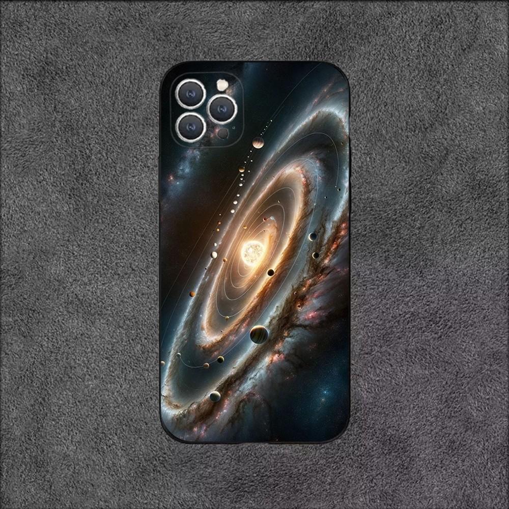 

Space For Galaxy Universe Phone Case For iPhone 16,15,14,13,12,11,Plus,Pro Max,XS,X,XR,SE,Mini,8,7 Soft Silicone Black Cover iPhone13PRO