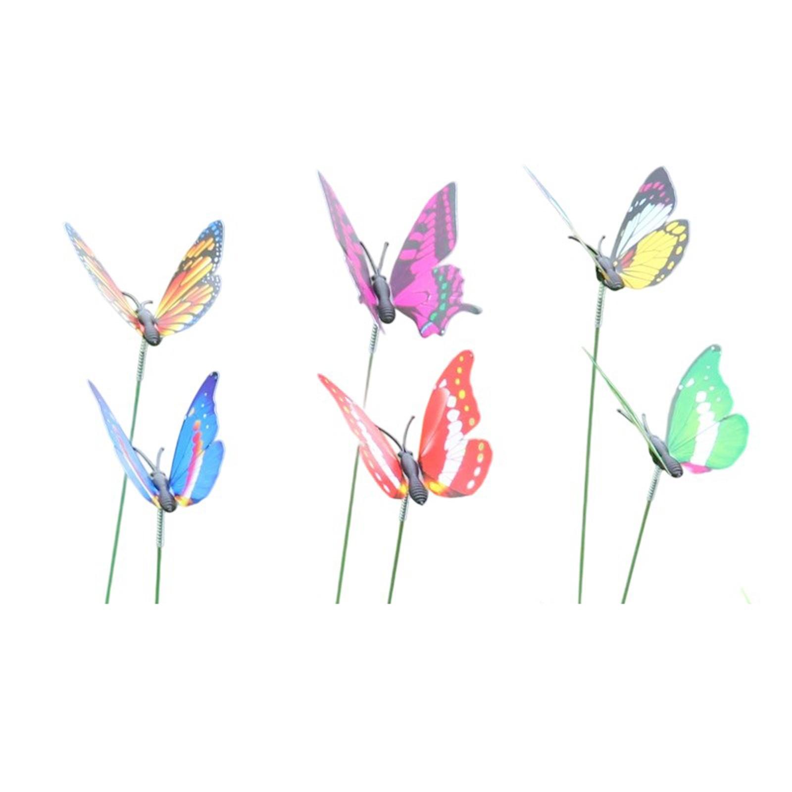 

50pcs Butterfly Stakes - Waterproof Garden Butterfly Decorations For Yard Indoor And Outdoor Terrace Flower Pots, Flower Beds (Random Colors) One Size