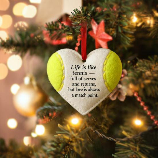 Heart-shaped Baseball Ornament Sporty Christmas Tree Hanging Pendant Birthday Valentine Day Decoration