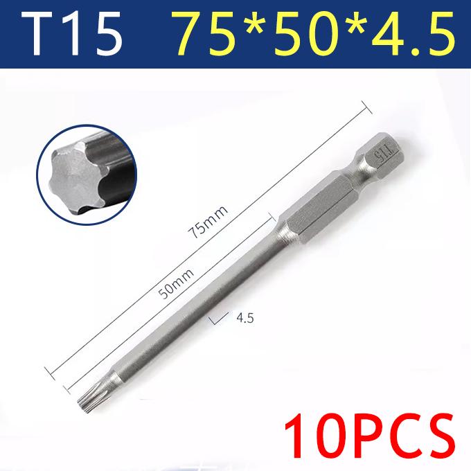 8/10 шт. Шестигранный хвостовик Torx для отвертки 75 мм Plum Магнитные биты Torx для отвертки T8 T10 T15 T20 T25 T27 T30 T40