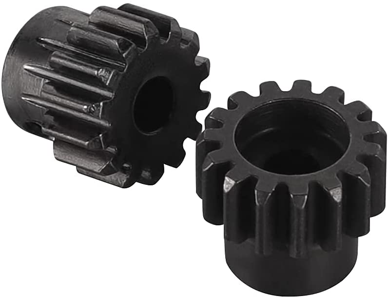 Steel Pinion Gear Set 11T-15T M1 for Brushless RC Motors 1:8 | Durable Metal | Suitable for Monster, Buggy, Truck Models, Black