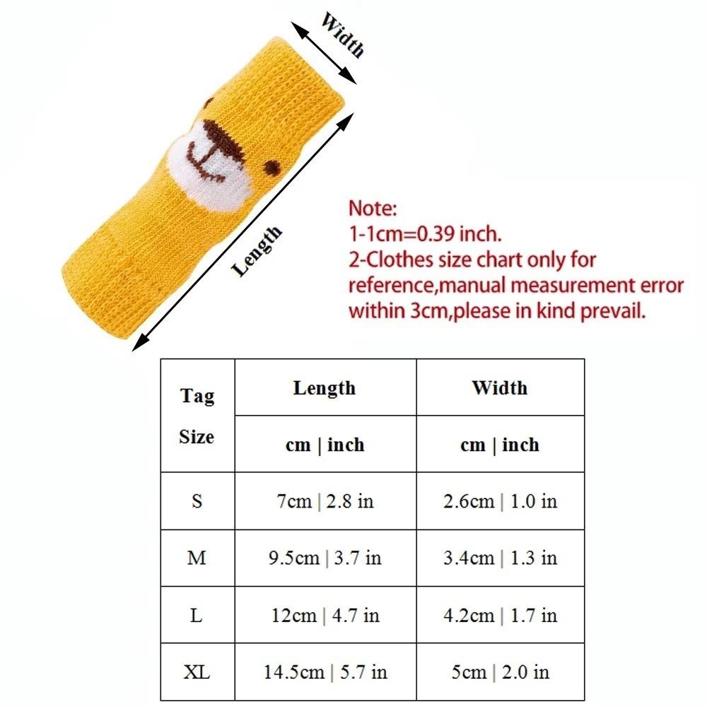 4Pcs/set New Knitted Puppy Booties Dog Elbow Protector Dog Leg Cover Warm Knee Pad Pet Leg Warmer Anti Urine Dog Socks