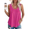 Amazon Independent Station European and American Cross-Border Trade 2025 Spring/Summer New Round Neck Loose Sleeveless T-Shirt Top In Stock