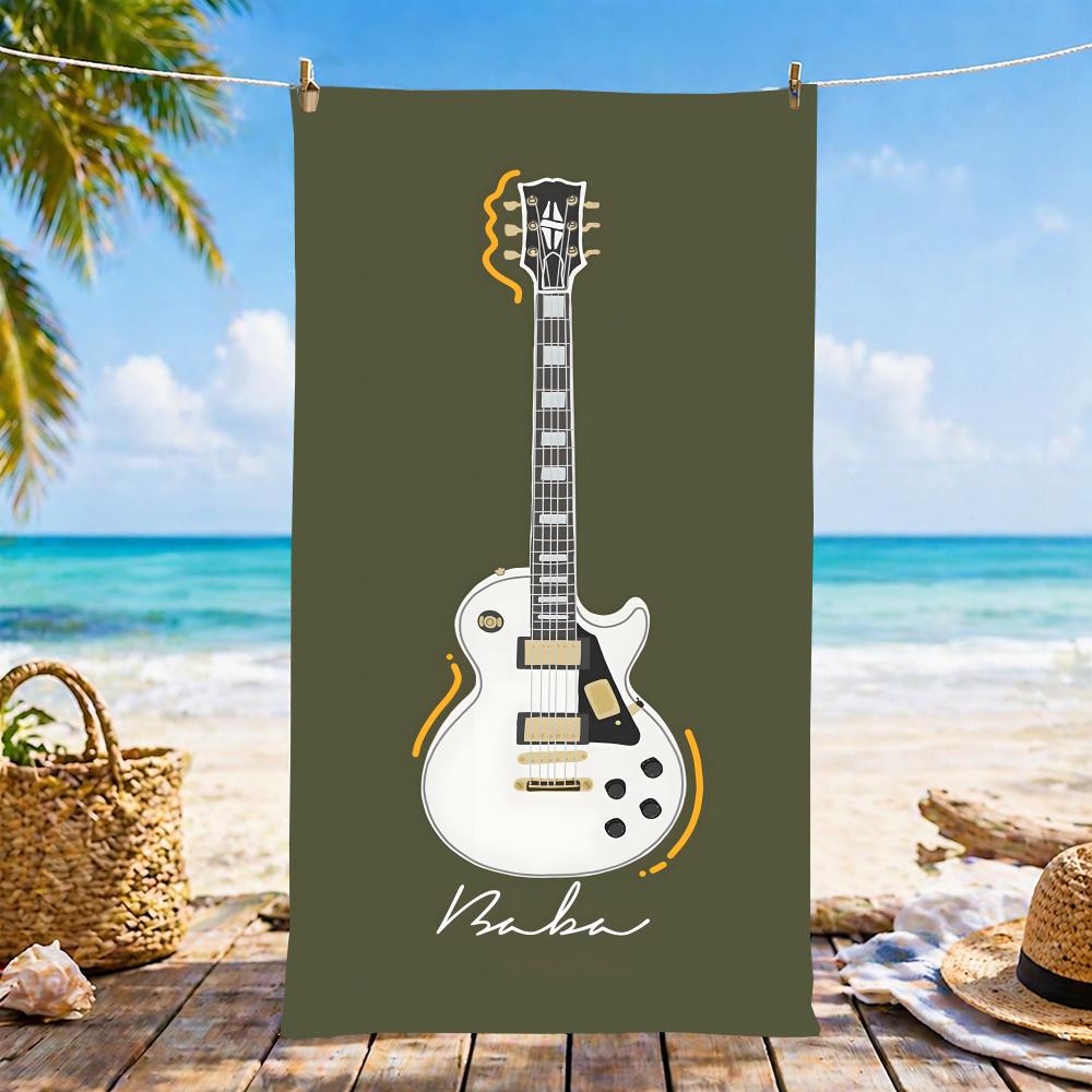 E-Espguitars-S Towel Microfiber Beach Towel, Quick-Dry, Sand-Free, Ultra-Fine Fiber, Super Soft.