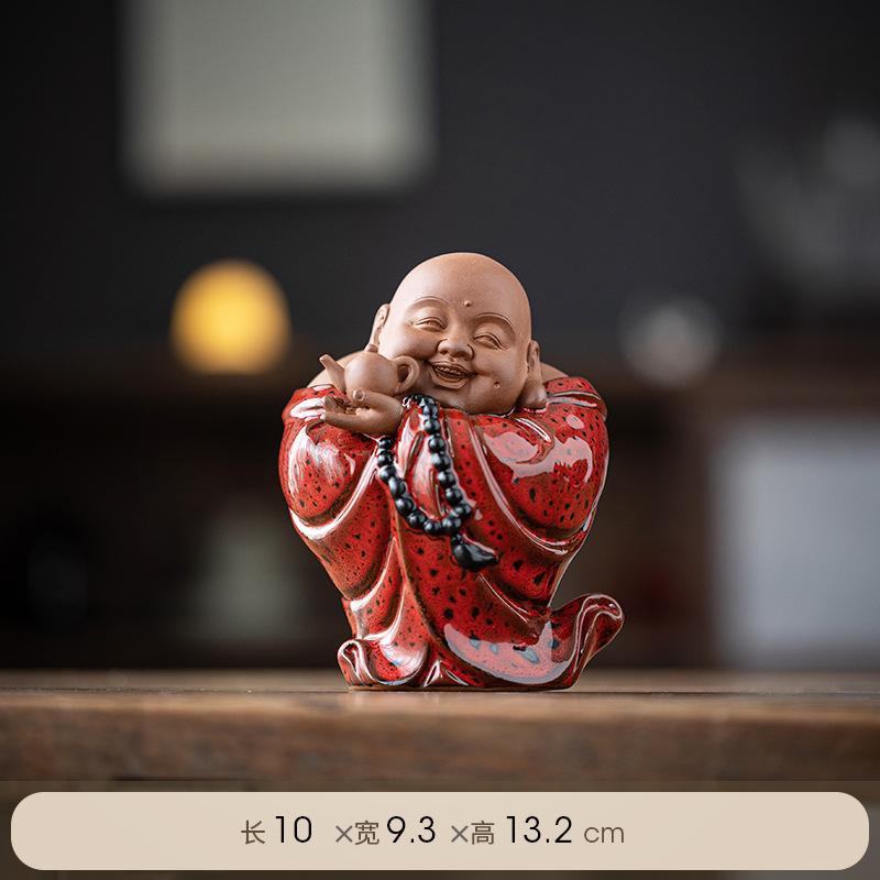 

Керамическая статуя Будды Дзен Майтрейи, милая домашняя комната, офис, украшение для цветочного горшка, избранный подарок