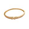 18K Gold Plated Zircon Bow Double Layer Bracelet - Korean Style Versatile Bangle with High-End Niche Design