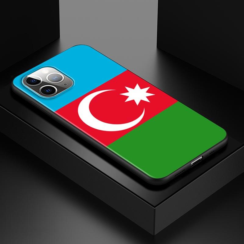 

Чехол для телефона Apple iPhone 13 12 11 SE XS XR X 7 8 6 5 S mini Plus Pro MAX 2020, черный мягкий чехол с флагом Азербайджана iPhone 13 ProMAX