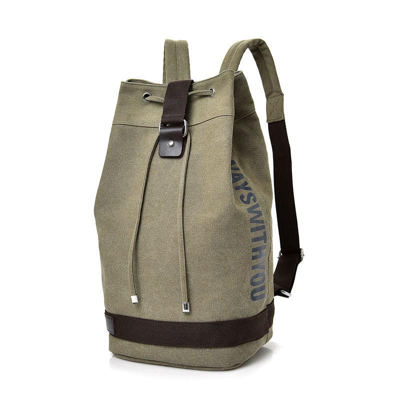 Men's Large Canvas Backpack - Outdoor Sports & Travel School Bag