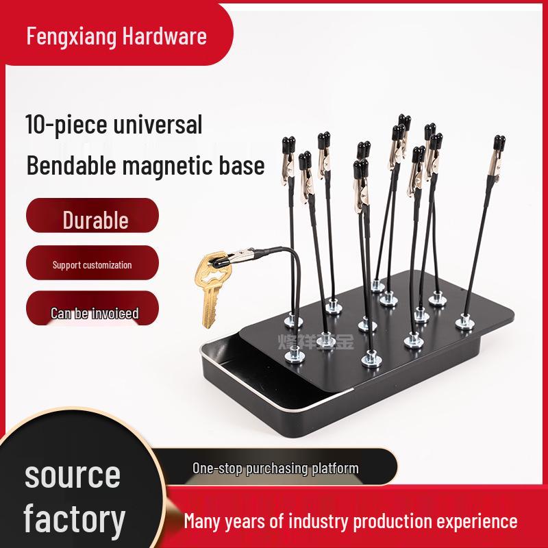 12-Pack FX-01 Bendable Metal Magnetic Clips - Universal Anti-Drop Design