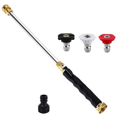 Easy Connect Garden Nozzle Multi-Functional Nozzle High Pressure Hose Nozzle Slip-Resistant Handle Straight Long Pipe Design