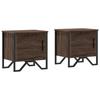 VidaXL Tables de chevet 2pcs chêne marron 40x30x40cm bois d'ingénierie, table d'appoint, armoire de lit, table d'appoint 848523