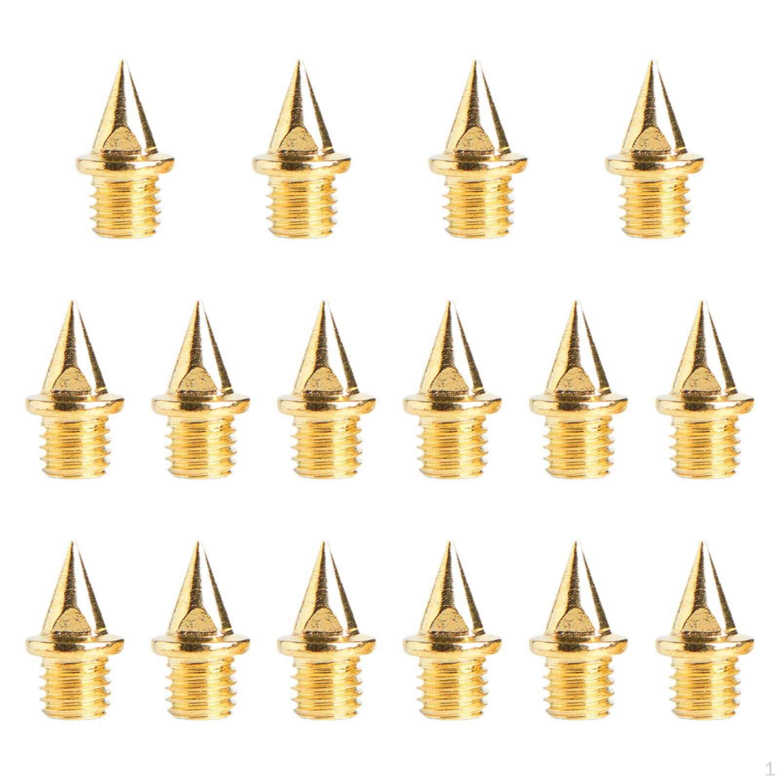 

16 шт. сменных шипов для беговых кроссовок и кроссовок для бега по полю 7 мм Gold Sharp Nails