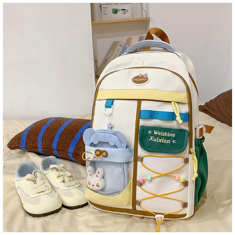 School bag new college style fresh and sweet candy color backpack junior high school students lightweight large capacity backpack
