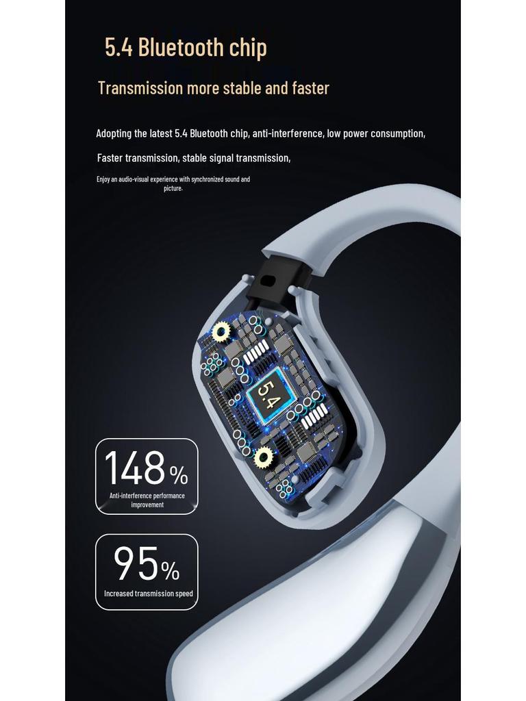 Manufacturer's AI 6.0 Over-Ear Wireless Noise-Canceling Sports Bluetooth Headphones with Long Battery Life