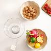 Luxury Gold Edge Drain Fruit Tray Flower Shape Large Volume Plastic Tray Home Living Room Snack Tray Dried Fruit Tray