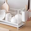 Kitchen Utensil Drainer Metal Drying Holder Household Countertop Storage Rack for Dishes Plates Bowls Spoons