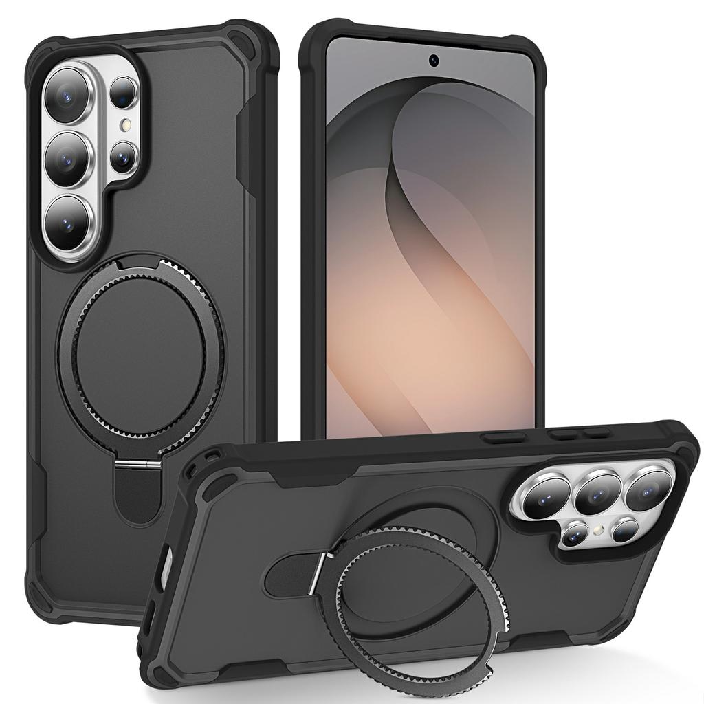 For Samsung Galaxy S26 Ultra Magnetic Case Kickstand TPU + PC Shockproof Phone Back Cover