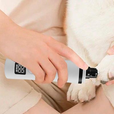 Elektrischer Haustier-Nagelschleifer 3 Modi Katzen- und Hunde-Nagelschleifer Katzen- und Hunde-Nagelschleifer Haustierpfoten Pflegegerät LED-Licht Leise