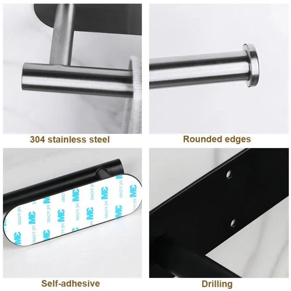 Self Adhesive Toilet Roll Paper Holder Stainless Steel Kitchen Napkin Holder  Kitchen