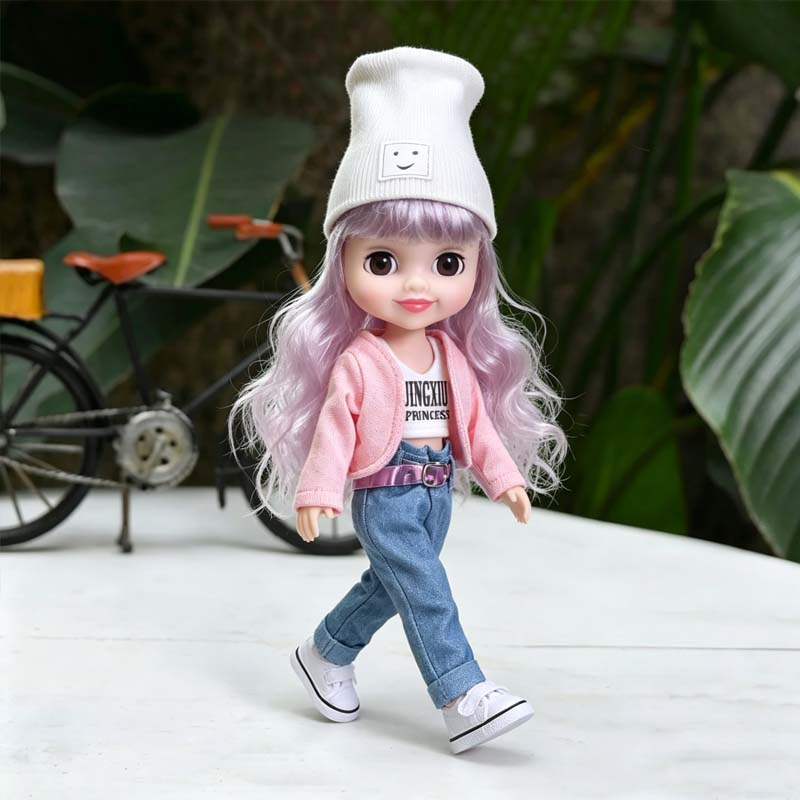 Fashion Cute 35cm Dolls Dress Up Suit Suitable for 13.78 Inch Doll Decorative Clothing Skirt Jeans Leisure Suit For Adults Gifts