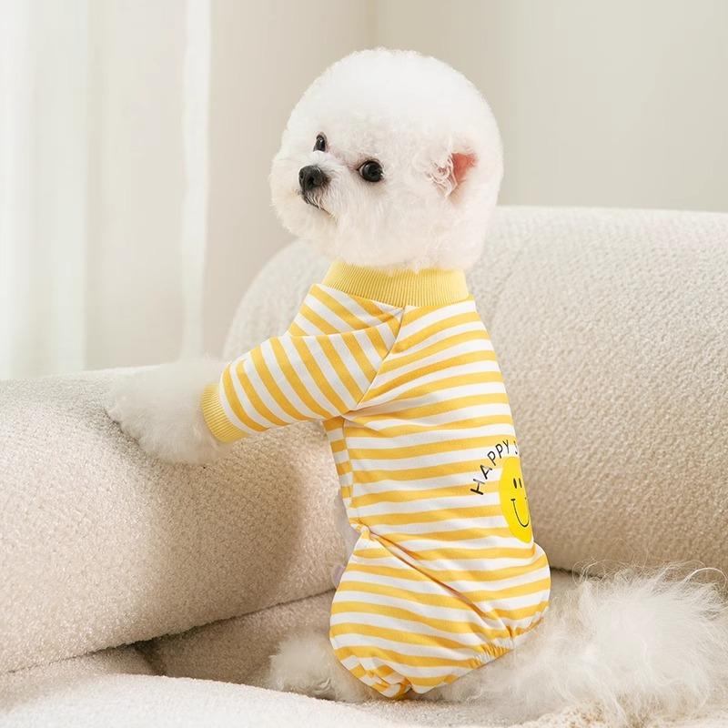 

Dog clothes banana smiley face comfortable four-legged loungewear small dog teddy bear spring warm pet clothing XXL (recommended weight 15-10kg)