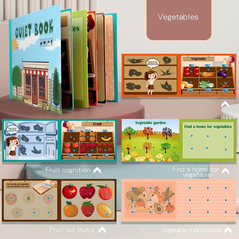 Quiet Book Magic Sticker Toy Baby Educational Montessori Busy Book Preschool Learning Book for Kids Early Educational Binder