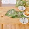 1PC LOZUJOJU Fresh and Natural Green Plant Printed Linen Fabric Soft Table Runner for Dining Table Kitchen Decor Home Decor
